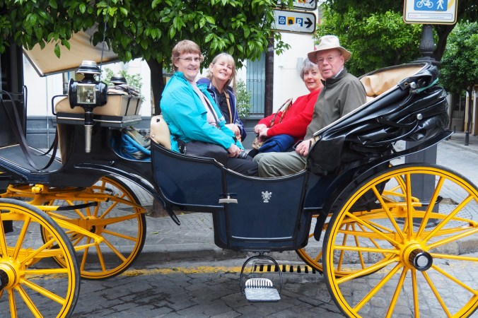Horse and carriage ride in Seville Spain
